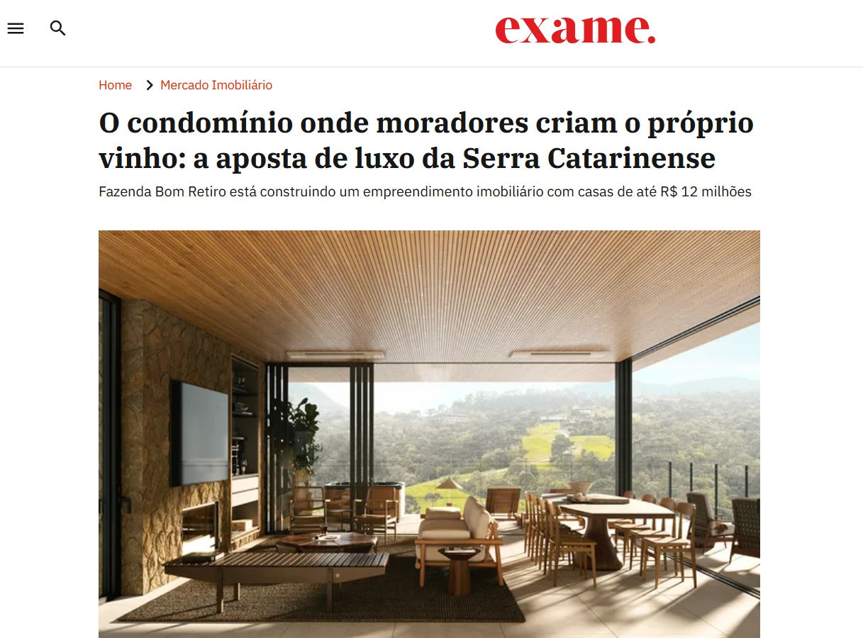 Vinho, natureza e exclusividade: o novo capítulo da Fazenda Bom Retiro na Serra Catarinense
